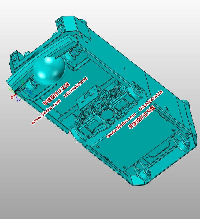 基于全向轮的agv的移动底盘结构设计(含cad零件装配图