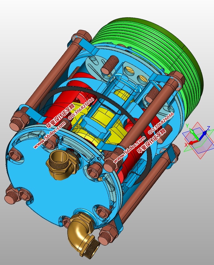 ˫бʽյѹ(CADװͼ,IGS,SolidWorksάͼ)