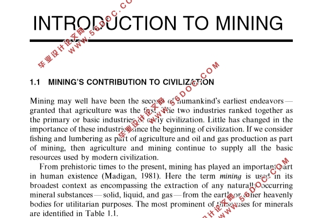 ɿINTRODUCTION TO MINING