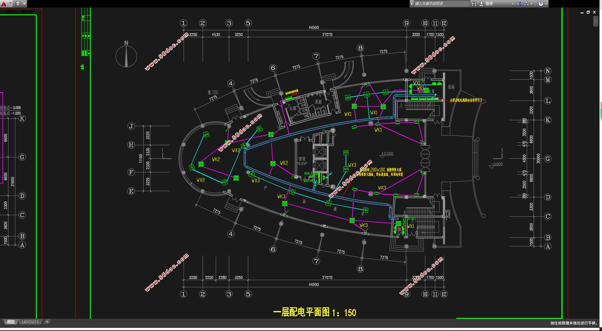 十层科研信息中心(二类高层办公建筑)电气设计(含CAD图)