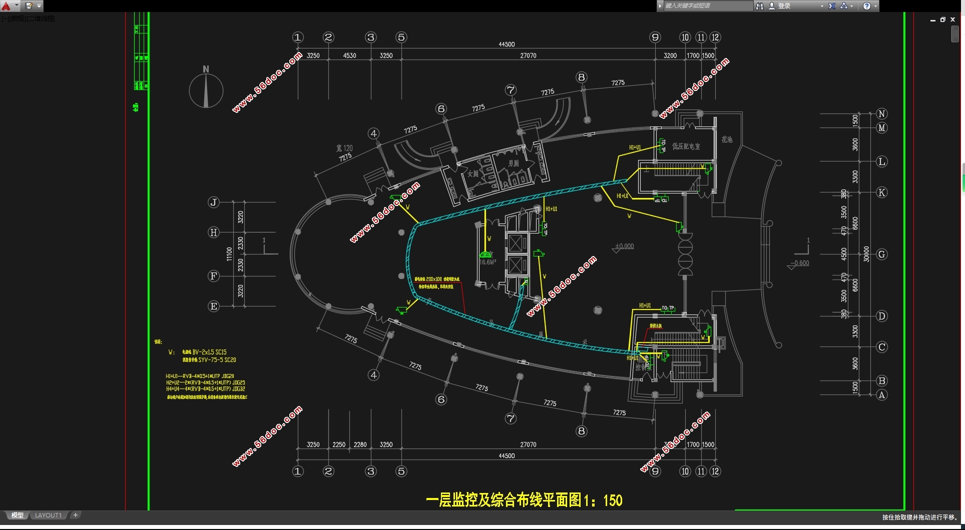 十层科研信息中心(二类高层办公建筑)电气设计(含CAD图)