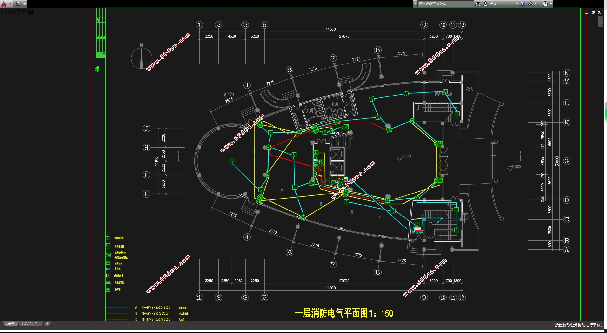 十层科研信息中心(二类高层办公建筑)电气设计(含CAD图)