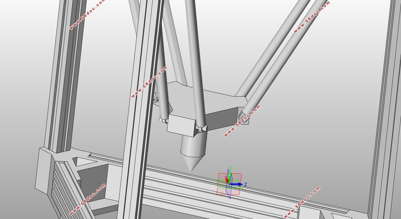 基于Delta结构的3D打印机虚拟样机设计及仿真(含SolidWorks三维图)