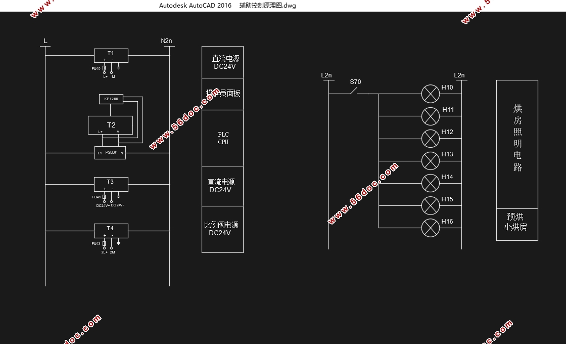 浆纱机烘筒温度控制系统设计(含CAD原理图,PLC程序,HMI程序)