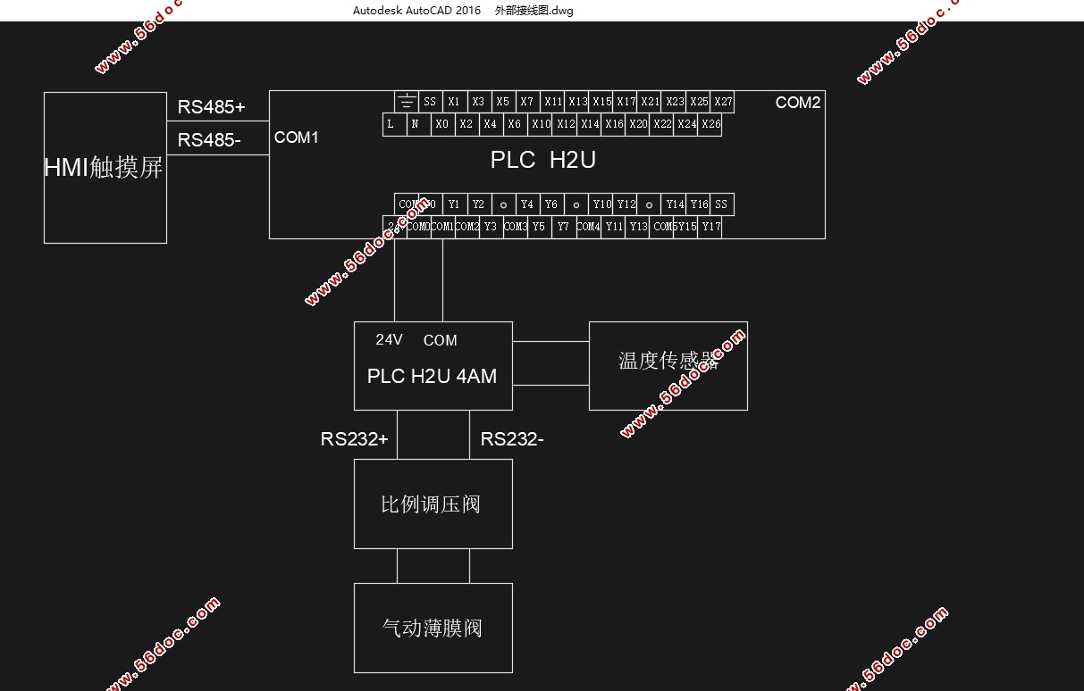 浆纱机烘筒温度控制系统设计(含CAD原理图,PLC程序,HMI程序)