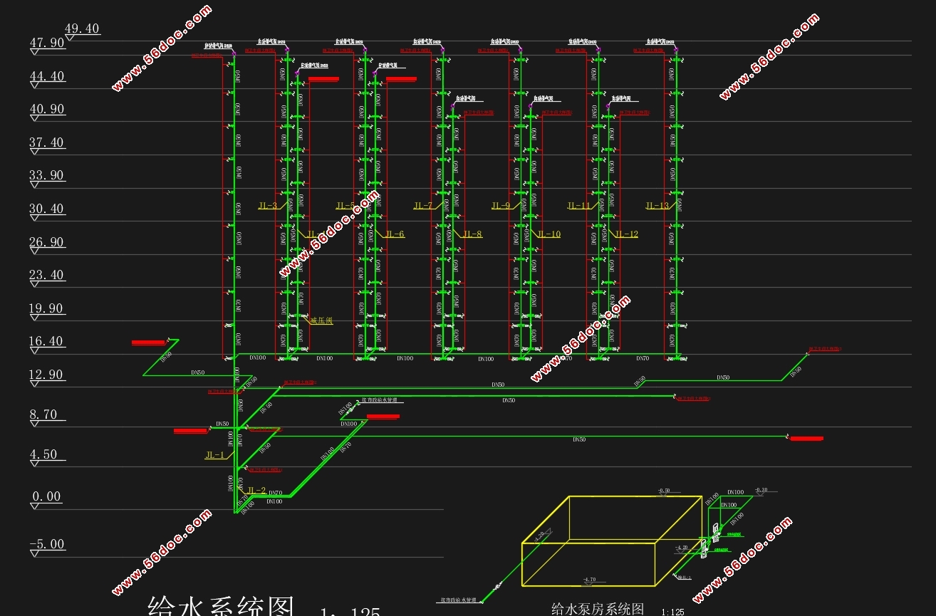四川某十四层小高层酒店给水排水工程设计(含CAD图)