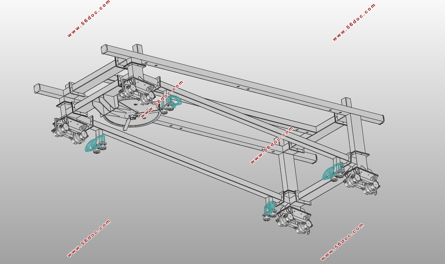 有轨客运缆车总体结构与减震机构设计(含CAD,SolidWorks三维图)