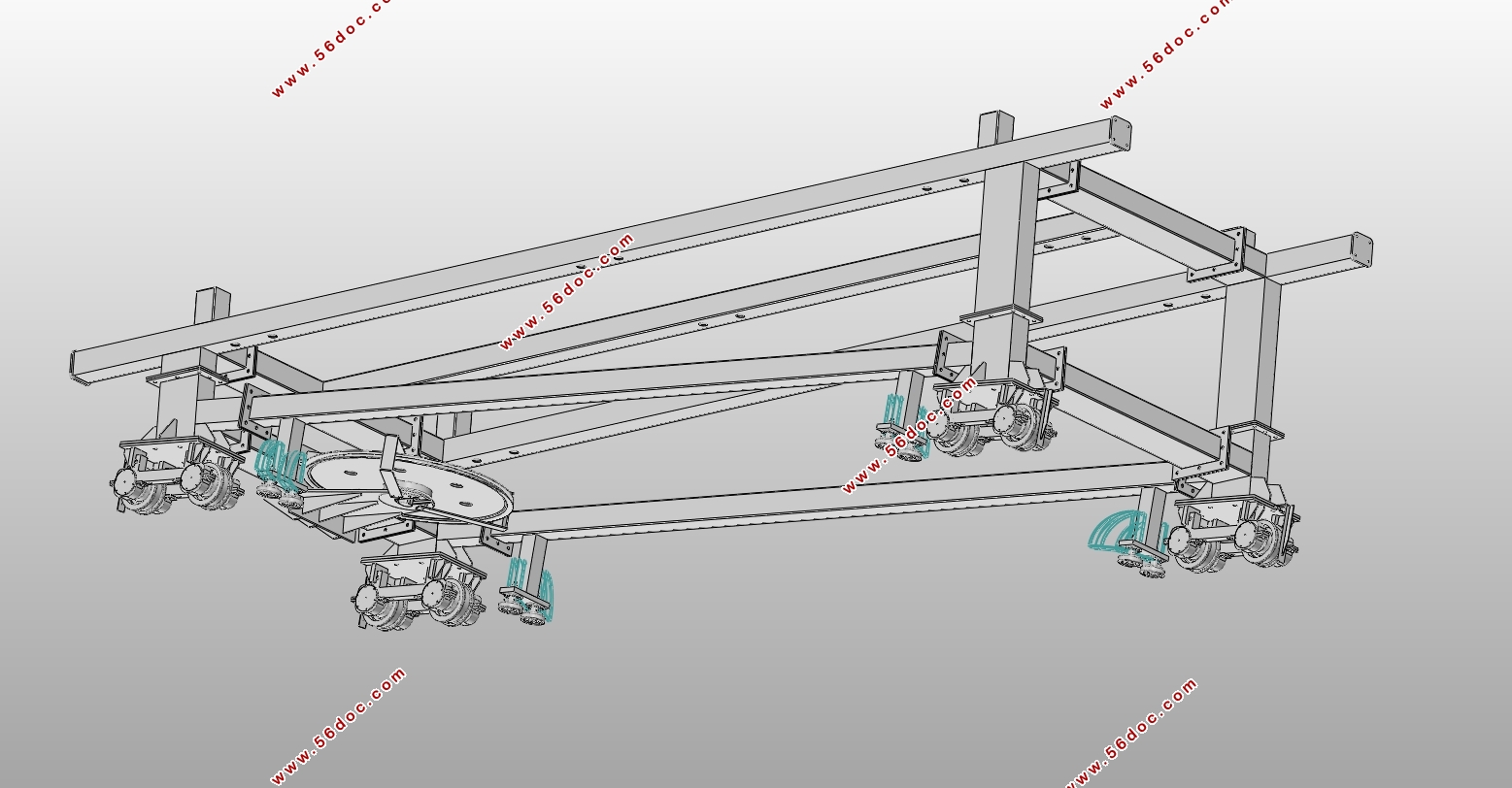 有轨客运缆车总体结构与减震机构设计(含CAD,SolidWorks三维图)