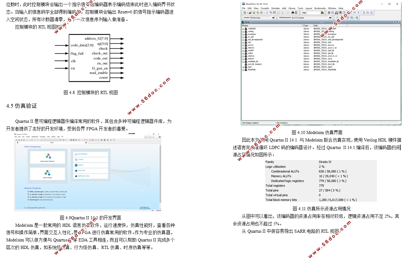 QC-LDPC码的编码理论及FPGA实现(FPGA,Matlab)