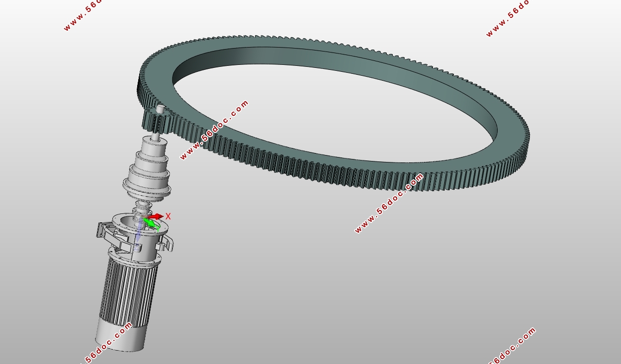 MQ4040单臂架门座起重机回转机构设计(含CAD图,SolidWorks三维图)