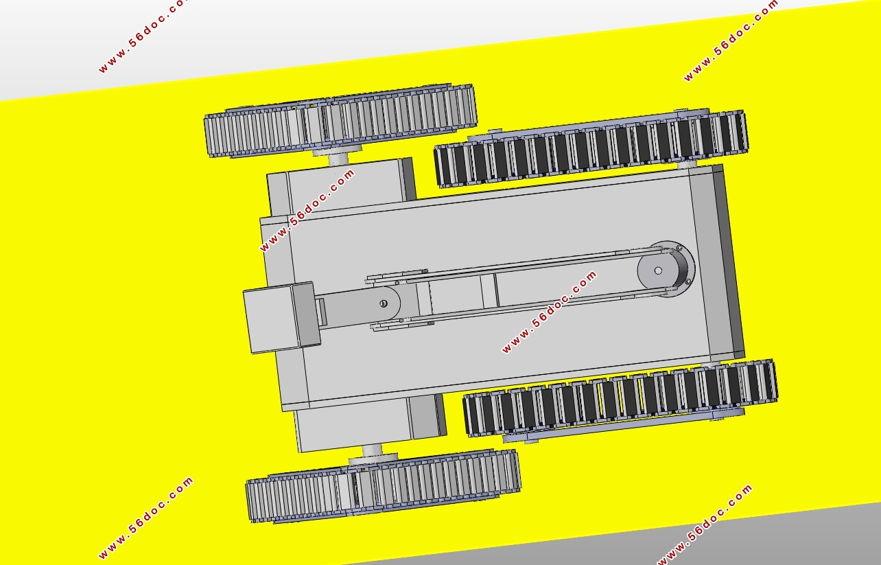 履带式救援机器人设计及三维建模设计(含SolidWorks三维图)